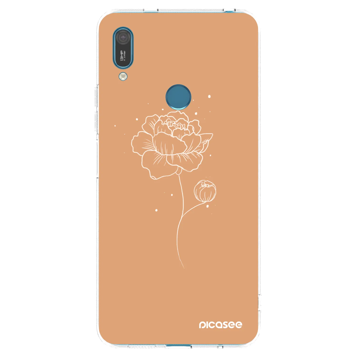 Picasee silikonska prozirna maskica za Huawei Y7 2019 - Peonies