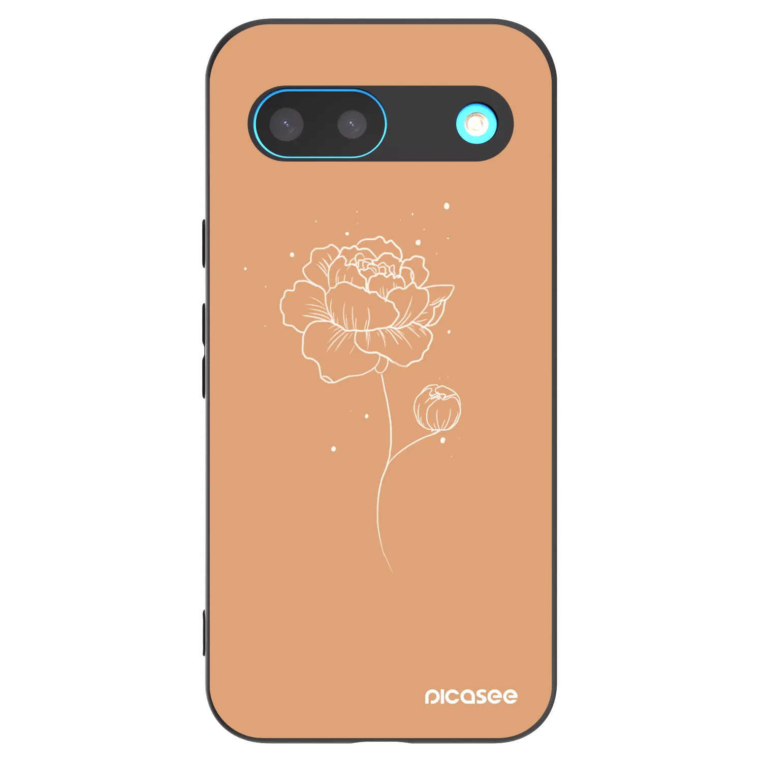 Picasee crna silikonska maskica za Google Pixel 8 - Peonies