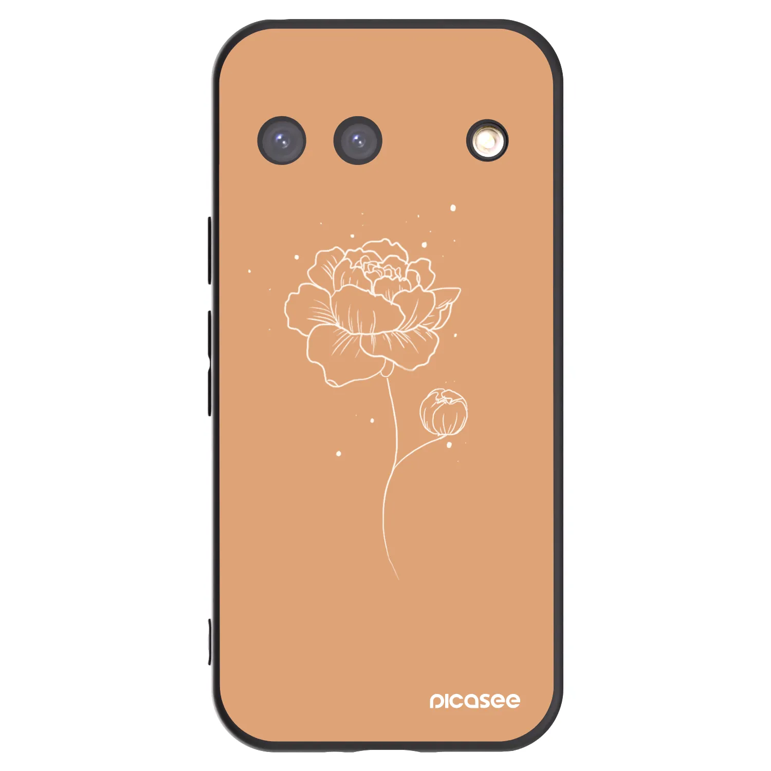 Picasee crna silikonska maskica za Google Pixel 9 - Peonies