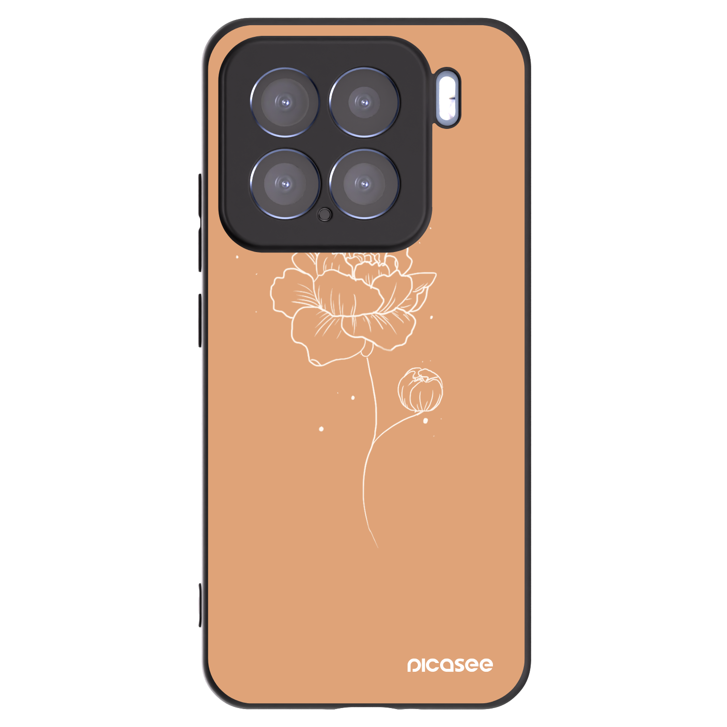 Picasee crna silikonska maskica za Xiaomi 15 - Peonies