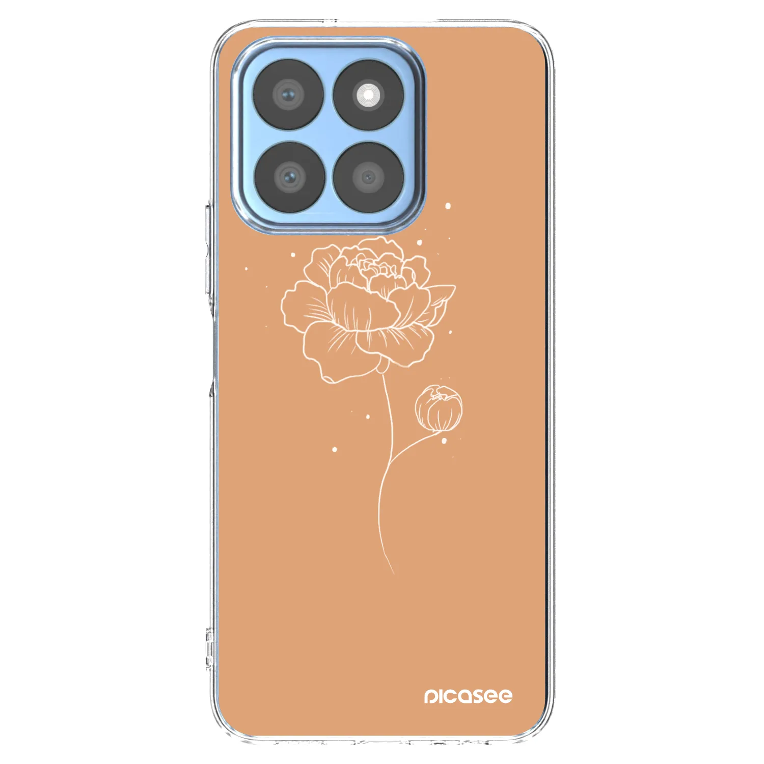 Picasee silikonska prozirna maskica za Honor X8c - Peonies