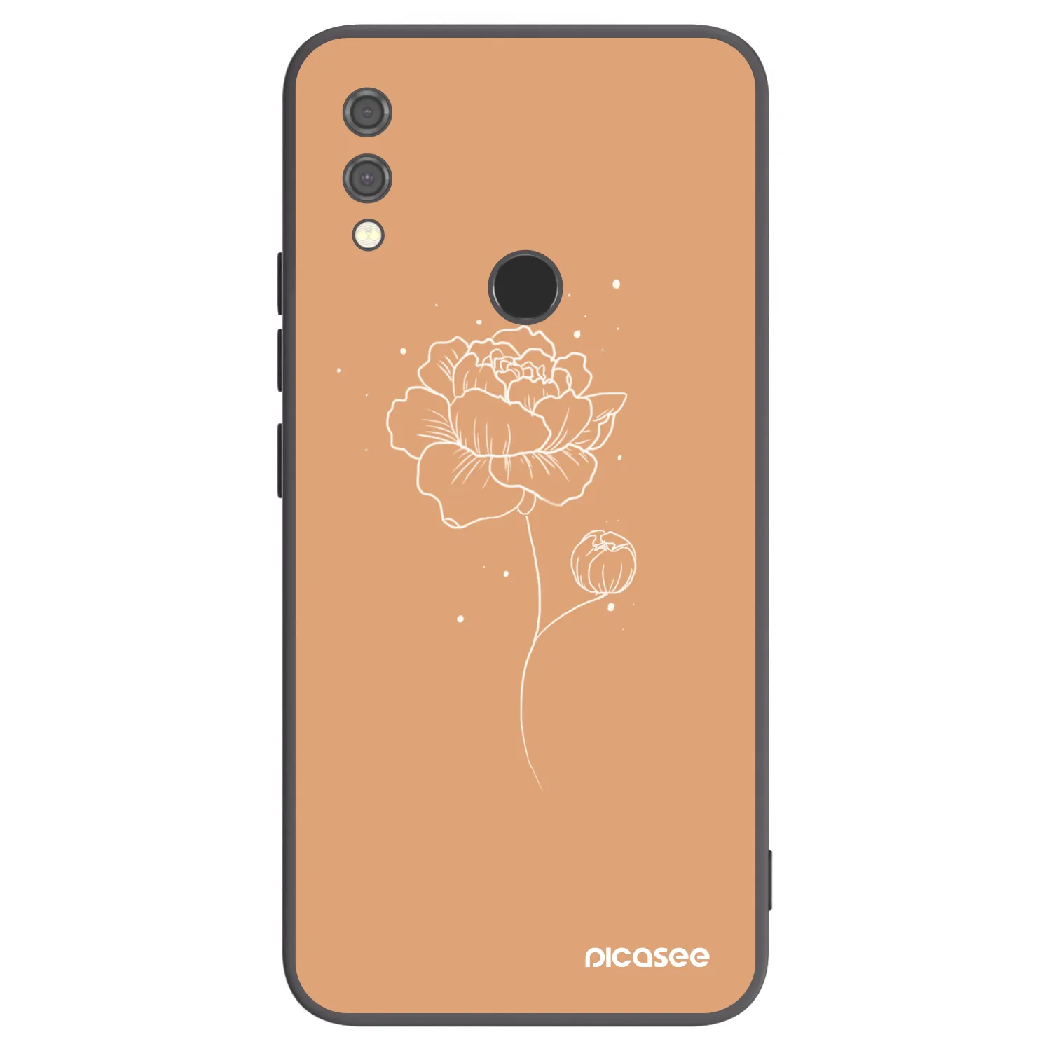 Picasee crna silikonska maskica za Xiaomi Redmi Note 7 - Peonies