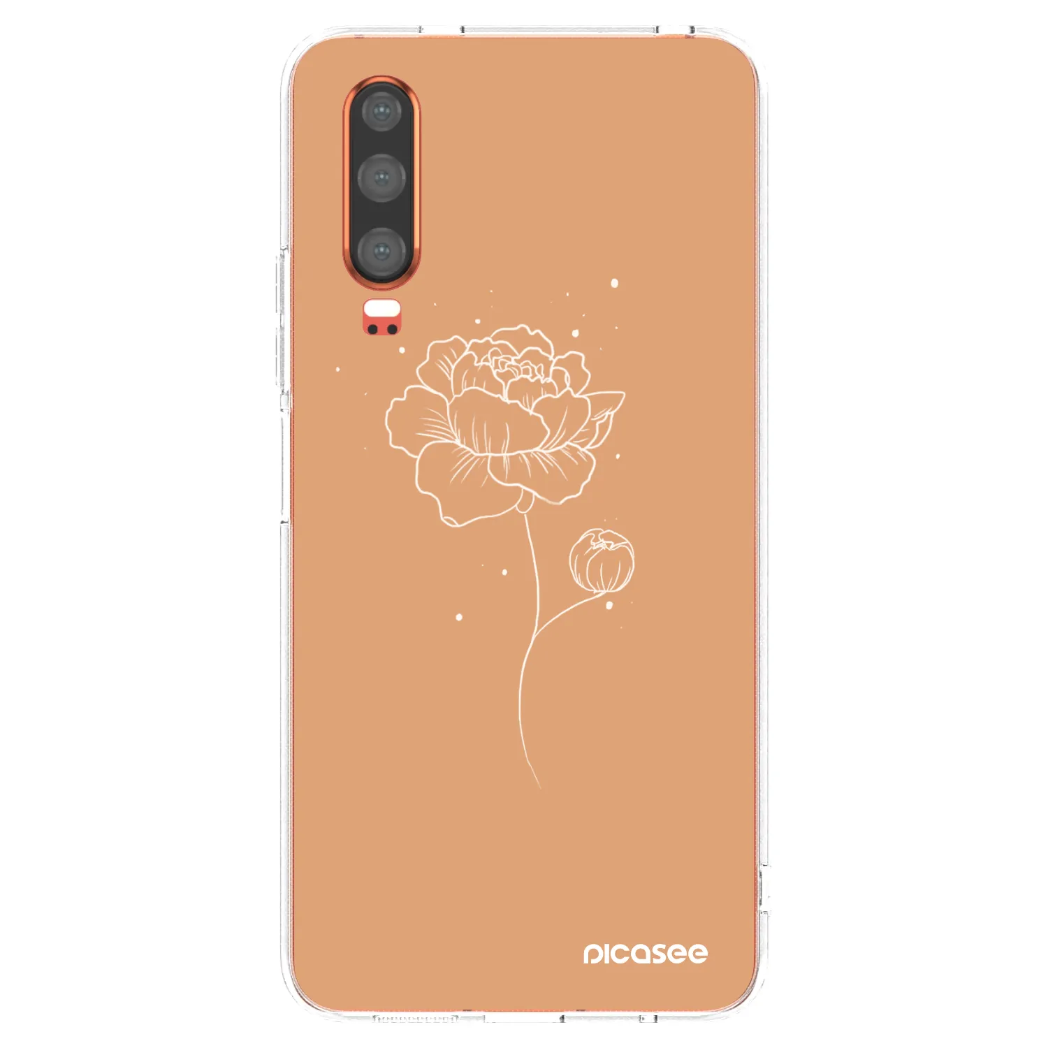 Picasee silikonska prozirna maskica za Huawei P30 - Peonies