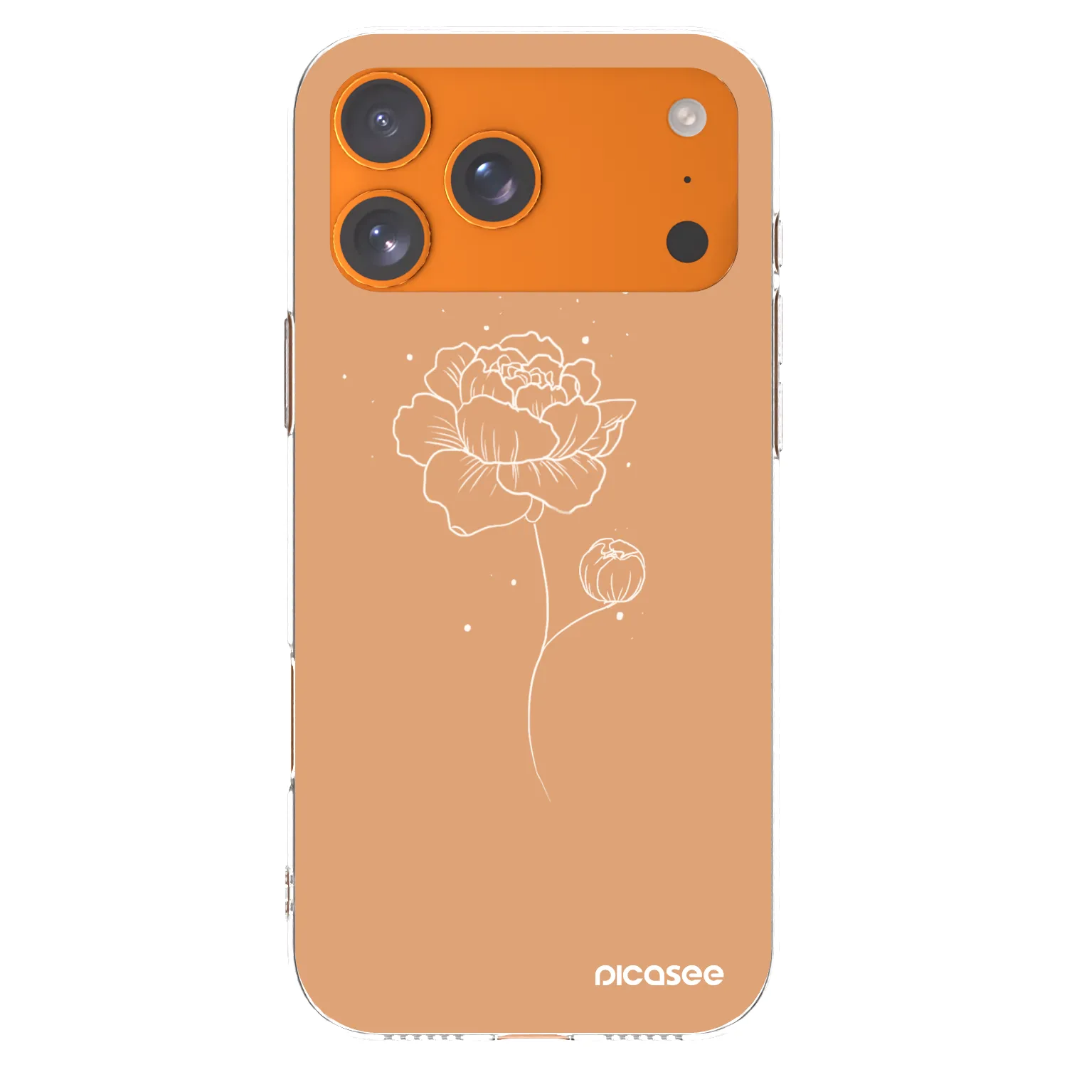 Picasee silikonska prozirna maskica za Apple iPhone 17 Pro Max - Peonies