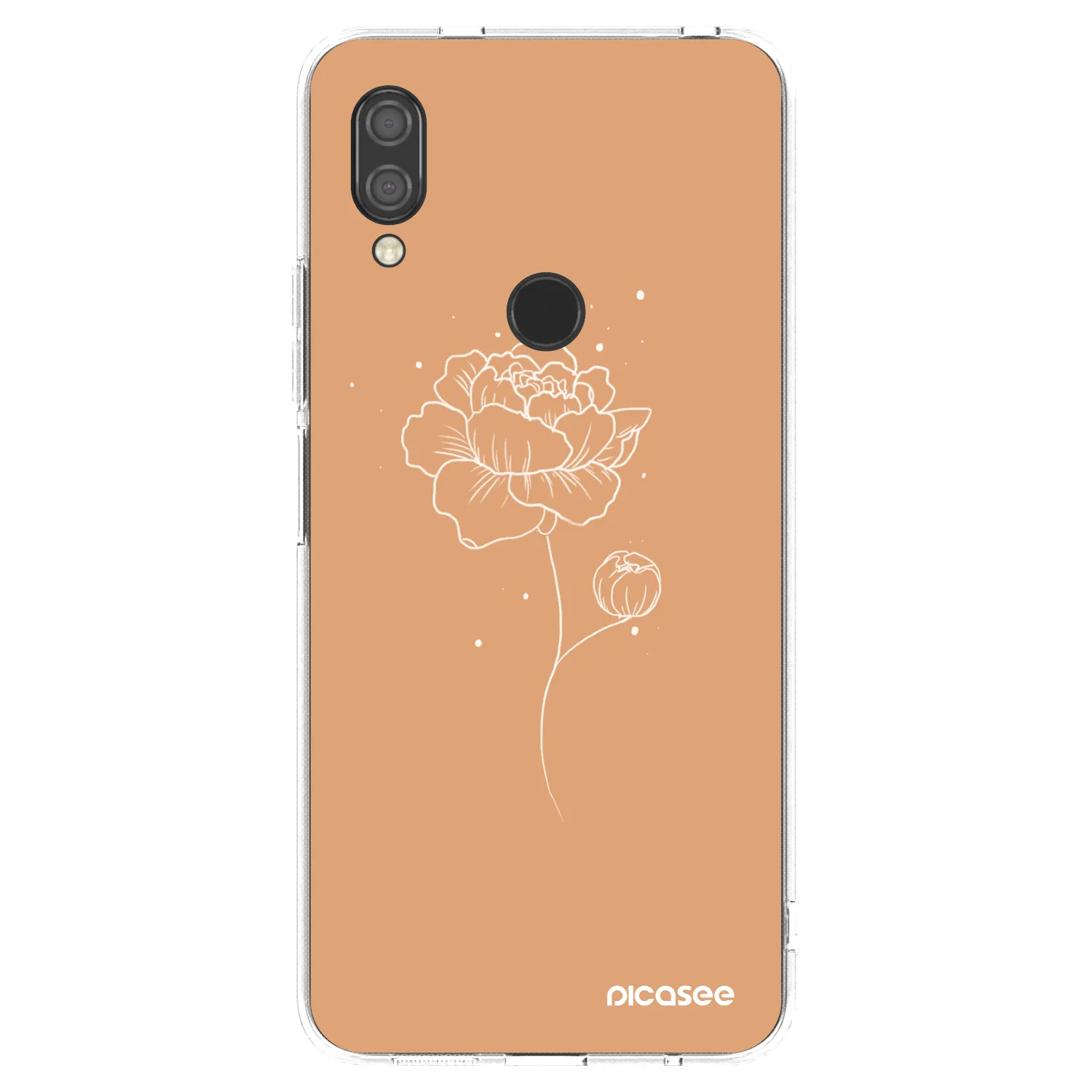Picasee silikonska prozirna maskica za Xiaomi Redmi 7 - Peonies