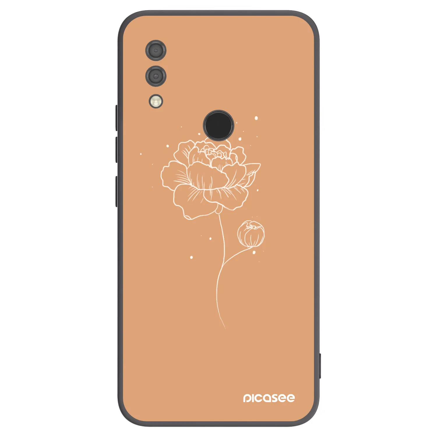 Picasee crna silikonska maskica za Xiaomi Redmi 7 - Peonies