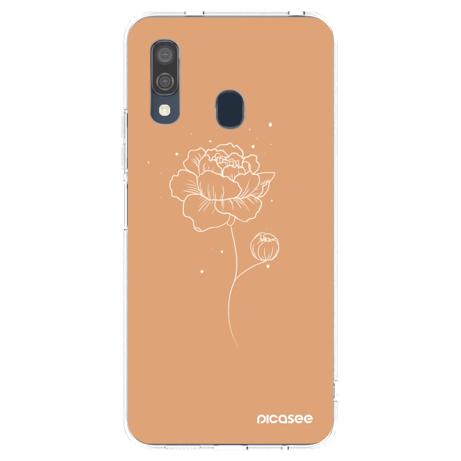 Picasee silikonska prozirna maskica za Samsung Galaxy A40 A405F - Peonies
