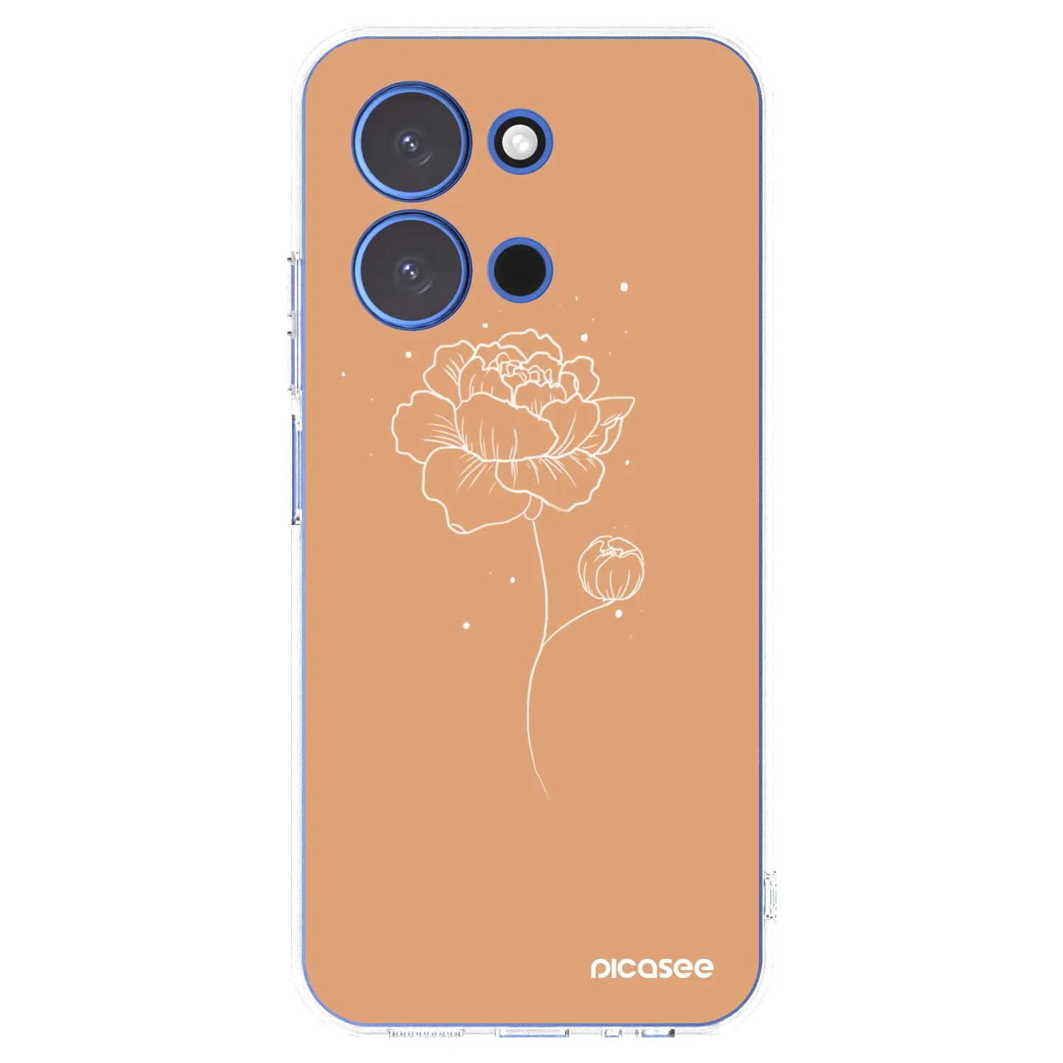 Picasee silikonska prozirna maskica za Xiaomi Redmi 15C 4G - Peonies