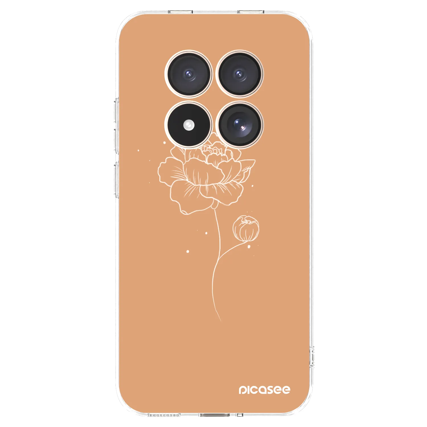 Picasee silikonska prozirna maskica za Xiaomi Redmi Note 15 Pro 4G - Peonies