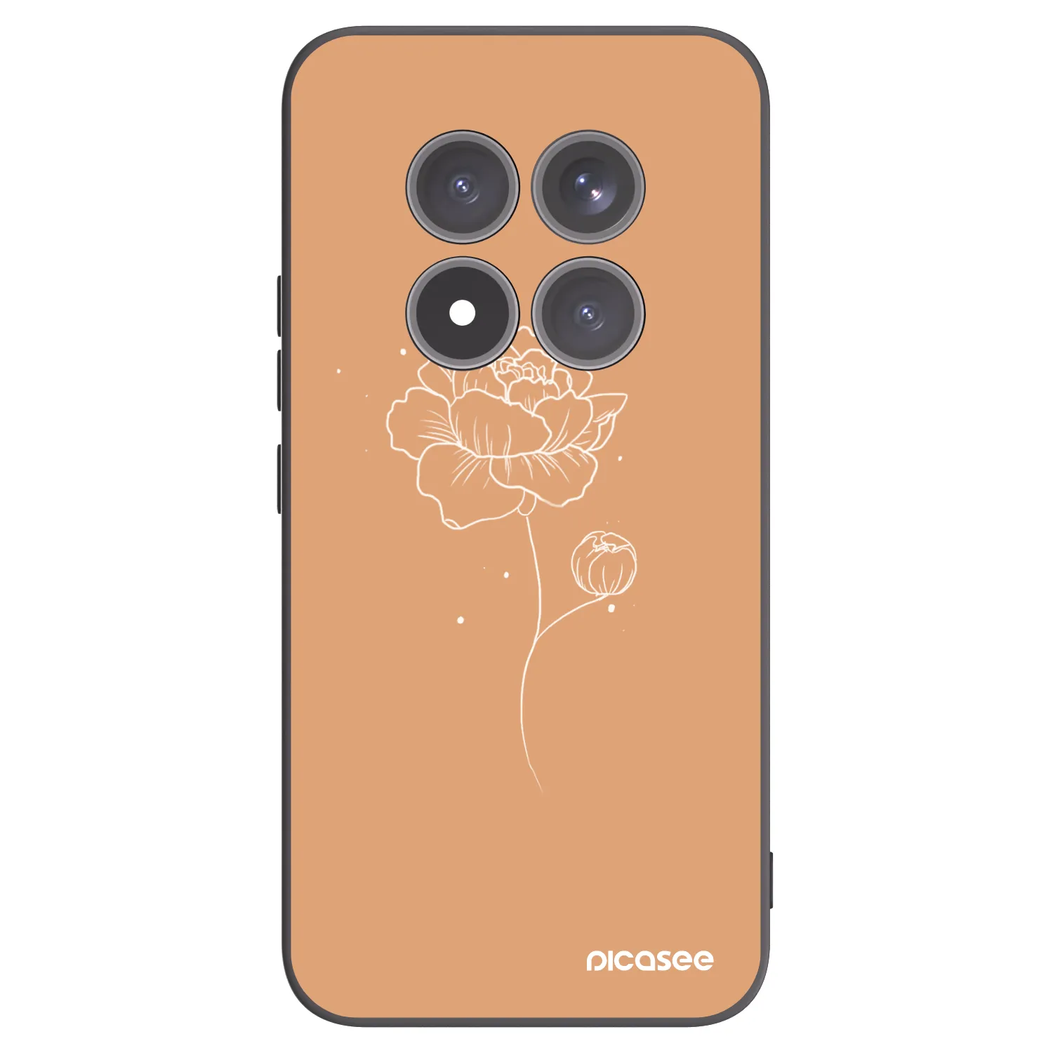 Picasee crna silikonska maskica za Xiaomi Redmi Note 15 Pro+ - Peonies