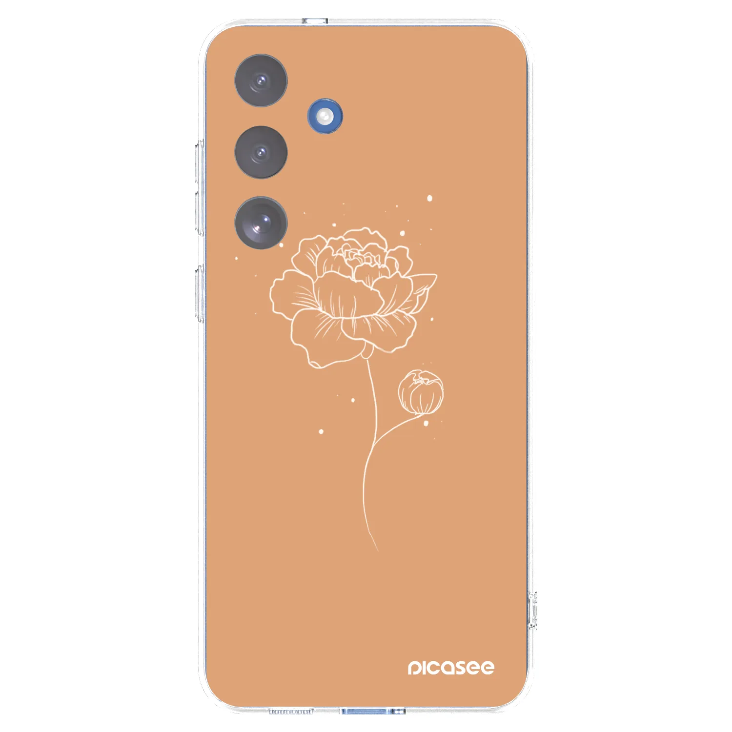 Picasee silikonska prozirna maskica za Samsung Galaxy S25 FE 5G - Peonies