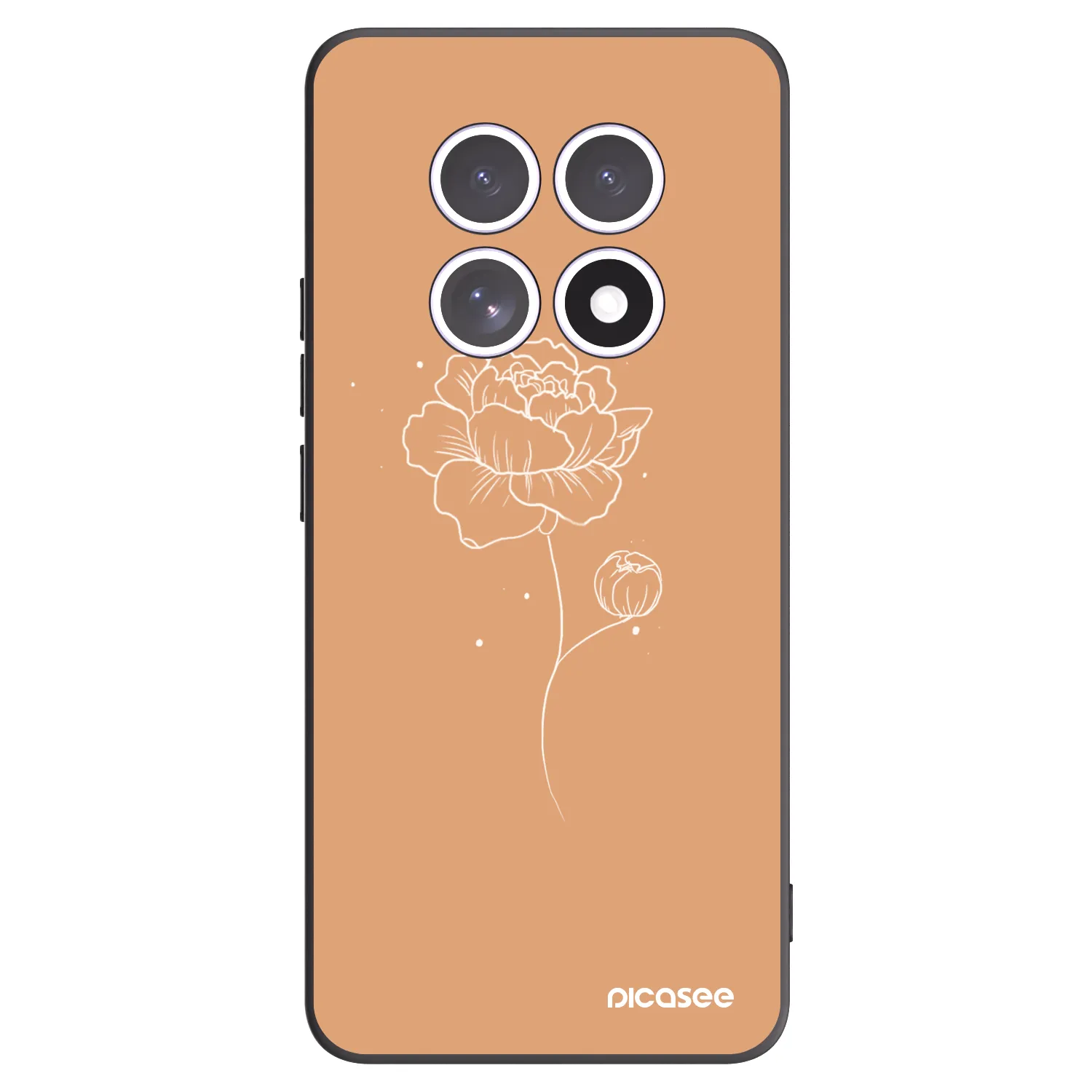 Picasee crna silikonska maskica za Xiaomi Redmi Note 15 - Peonies