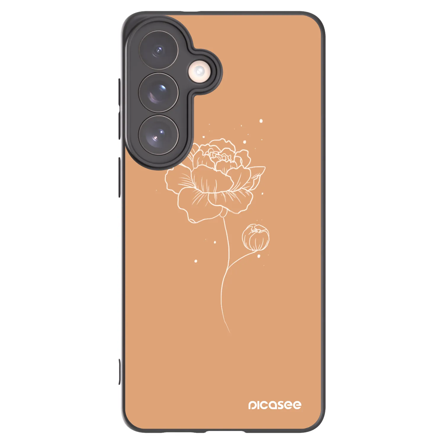 Picasee crna silikonska maskica za Samsung Galaxy S26+ - Peonies