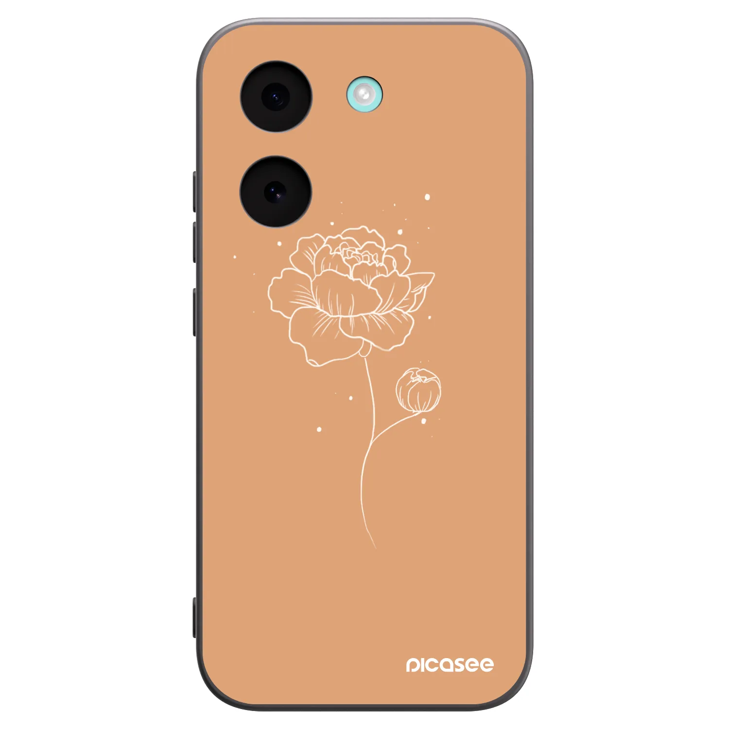Picasee crna silikonska maskica za Xiaomi Poco X8 Pro - Peonies