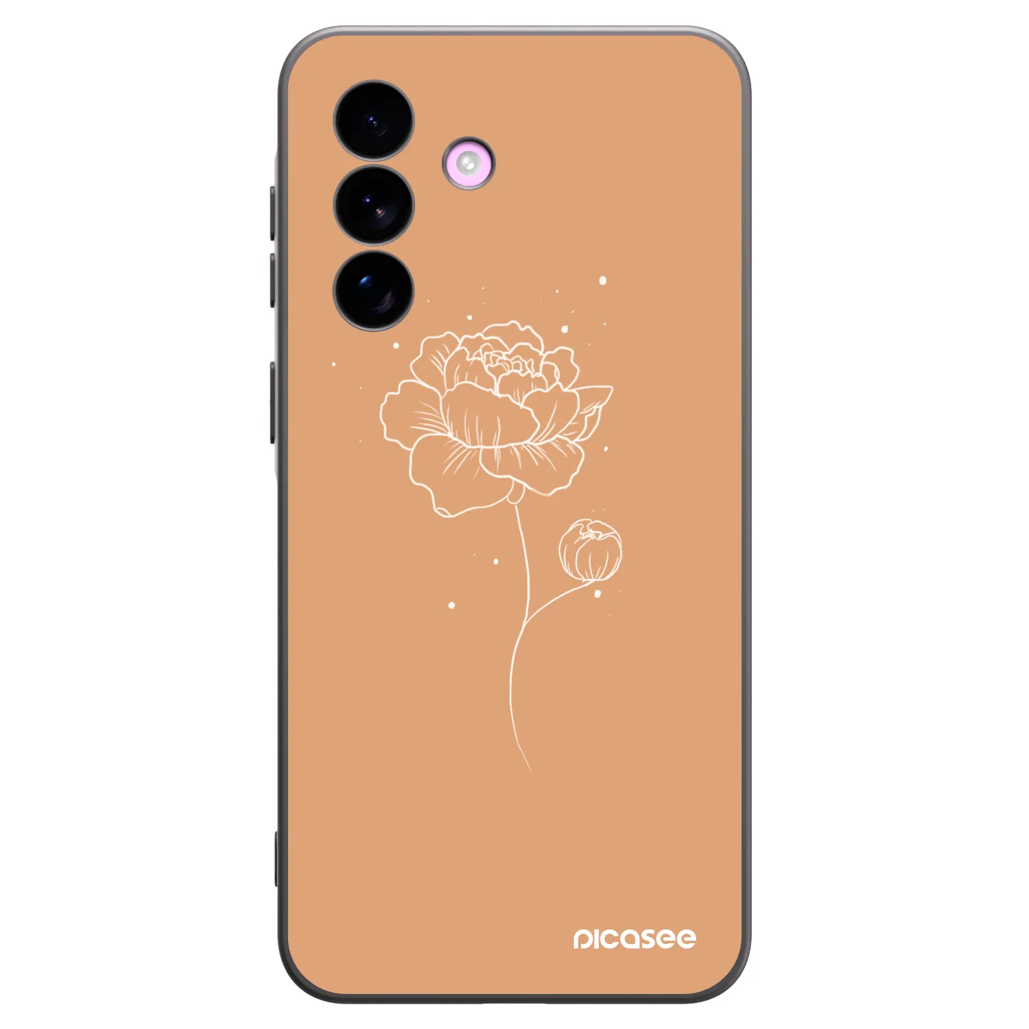 Picasee crna silikonska maskica za Samsung Galaxy A57 5G - Peonies