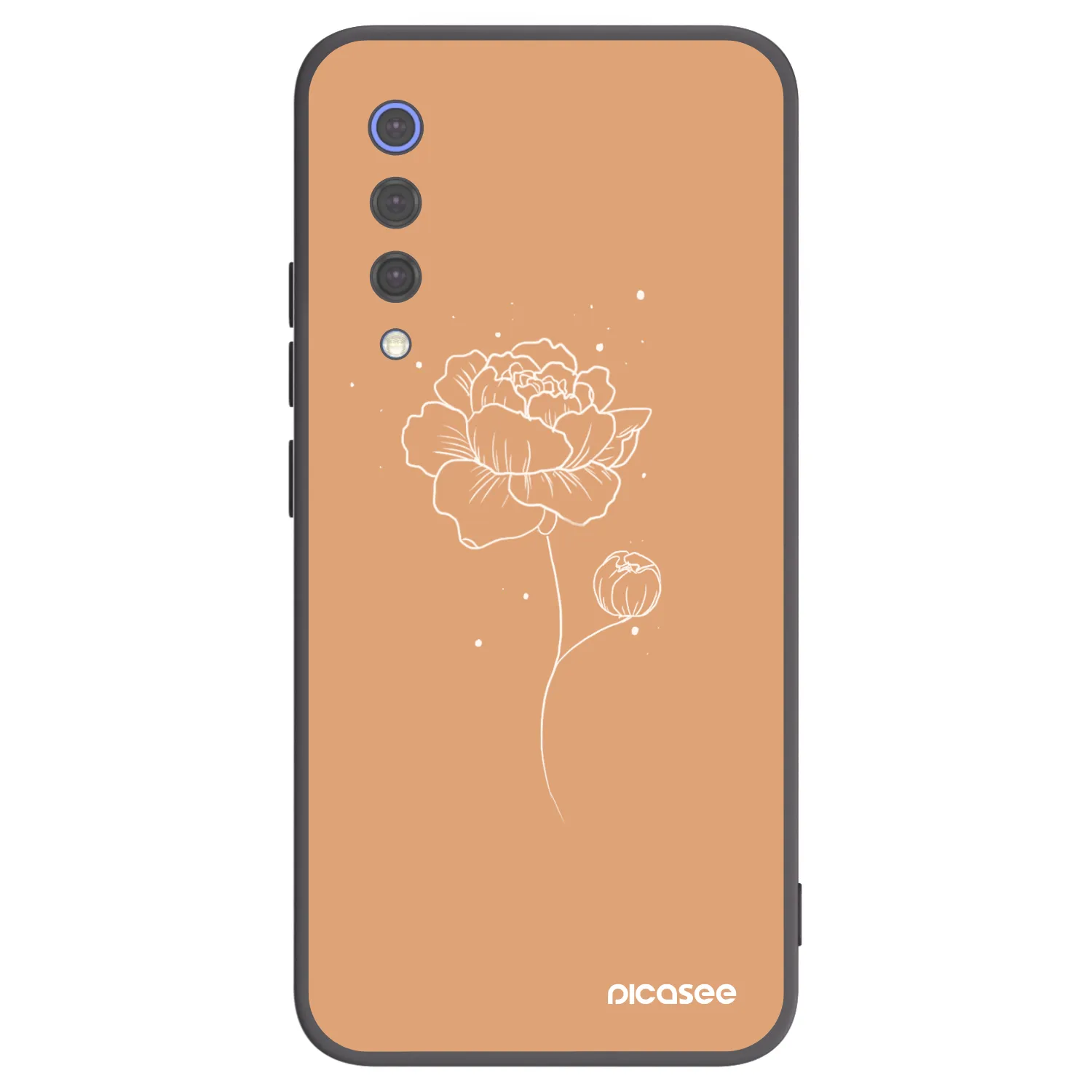 Picasee crna silikonska maskica za Xiaomi Mi 9 SE - Peonies