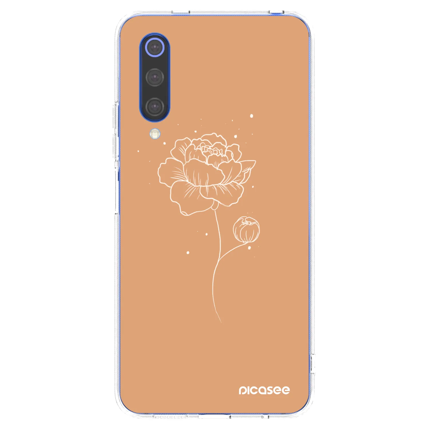 Picasee silikonska prozirna maskica za Xiaomi Mi 9 SE - Peonies