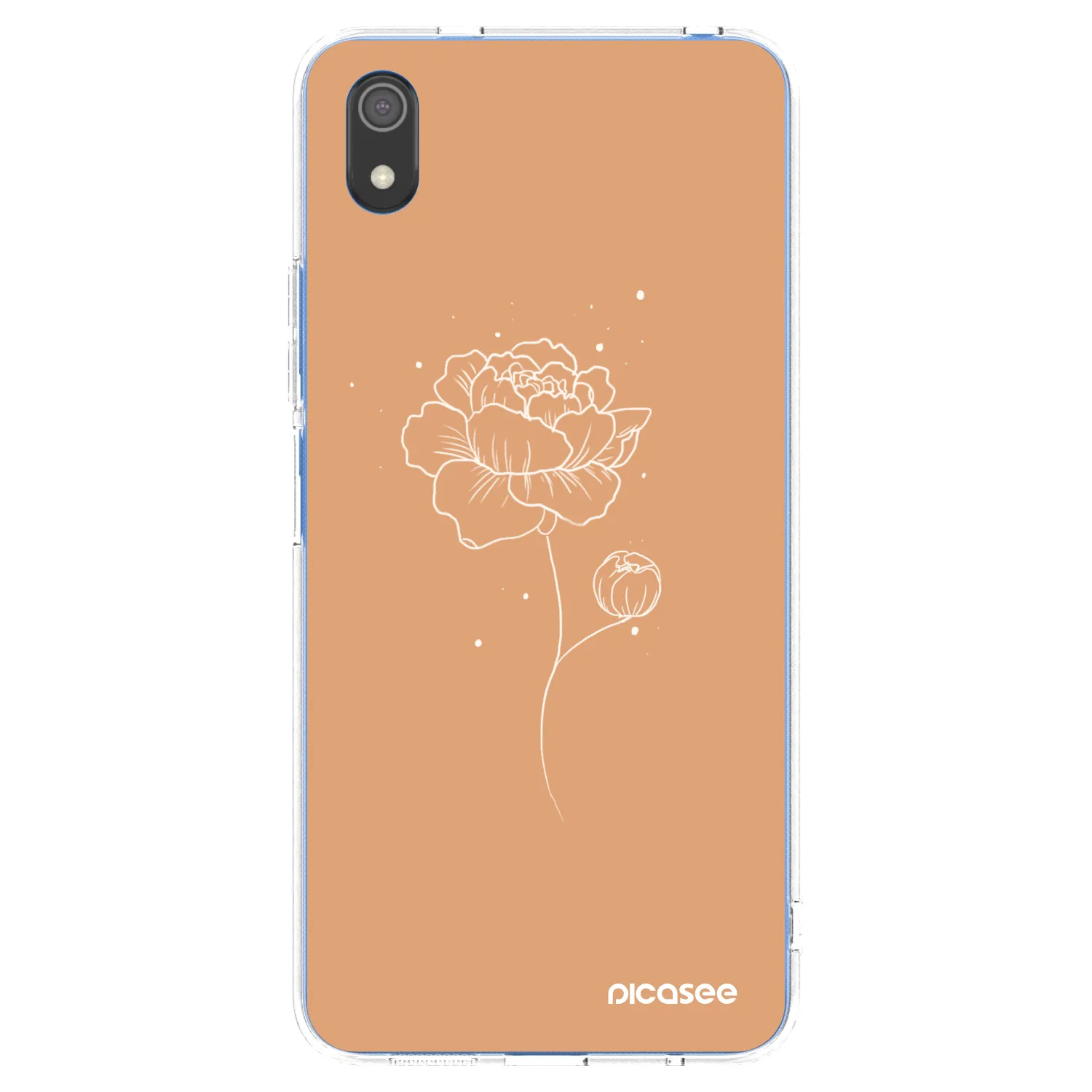 Picasee silikonska prozirna maskica za Xiaomi Redmi 7A - Peonies