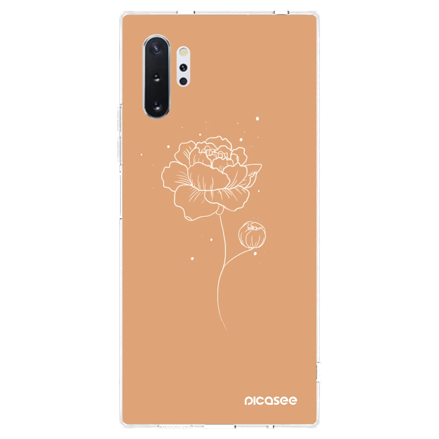 Picasee silikonska prozirna maskica za Samsung Galaxy Note 10+ N975F - Peonies