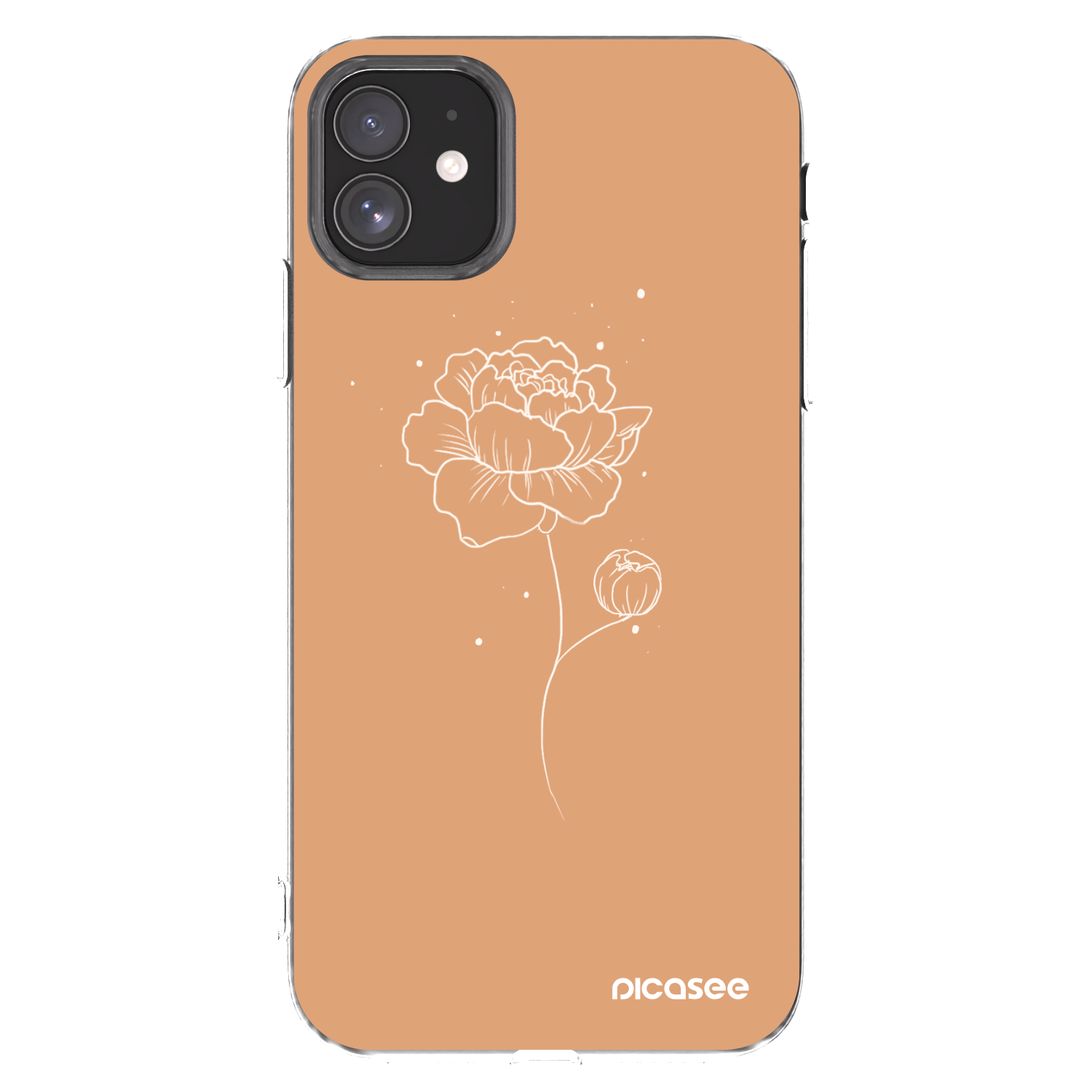 Picasee silikonska prozirna maskica za Apple iPhone 11 - Peonies