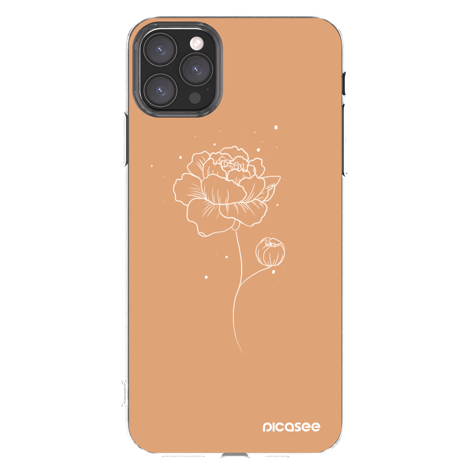 Picasee silikonska prozirna maskica za Apple iPhone 11 Pro Max - Peonies