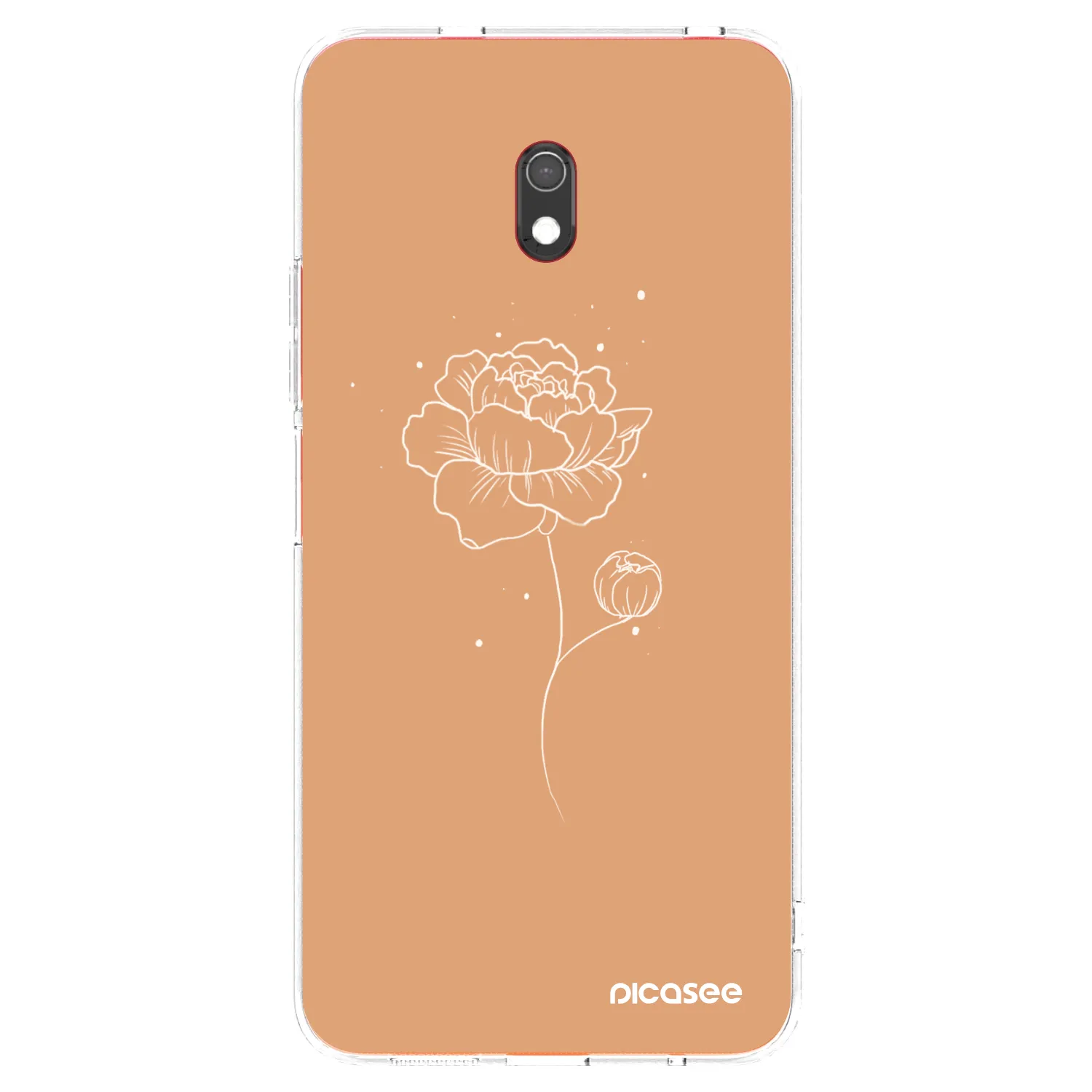 Picasee silikonska prozirna maskica za Xiaomi Redmi 8A - Peonies