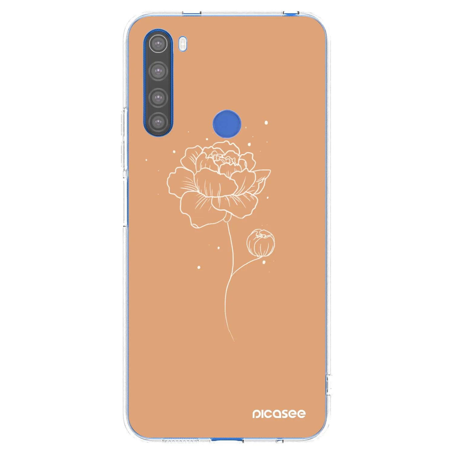 Picasee silikonska prozirna maskica za Xiaomi Redmi Note 8T - Peonies