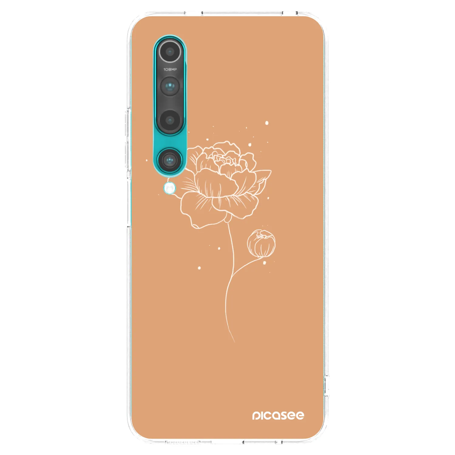 Picasee silikonska prozirna maskica za Xiaomi Mi 10 - Peonies