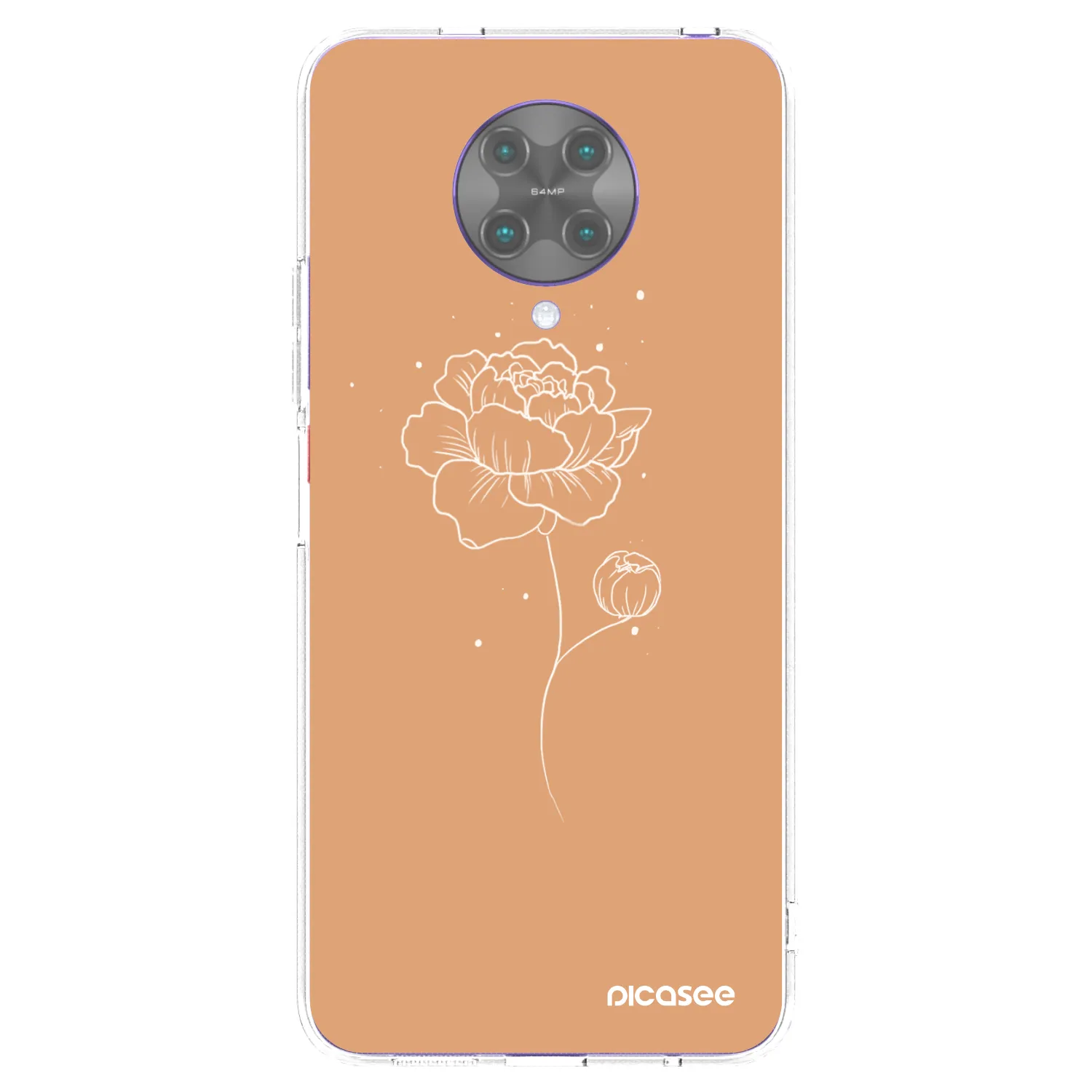 Picasee silikonska prozirna maskica za Xiaomi Poco F2 Pro - Peonies