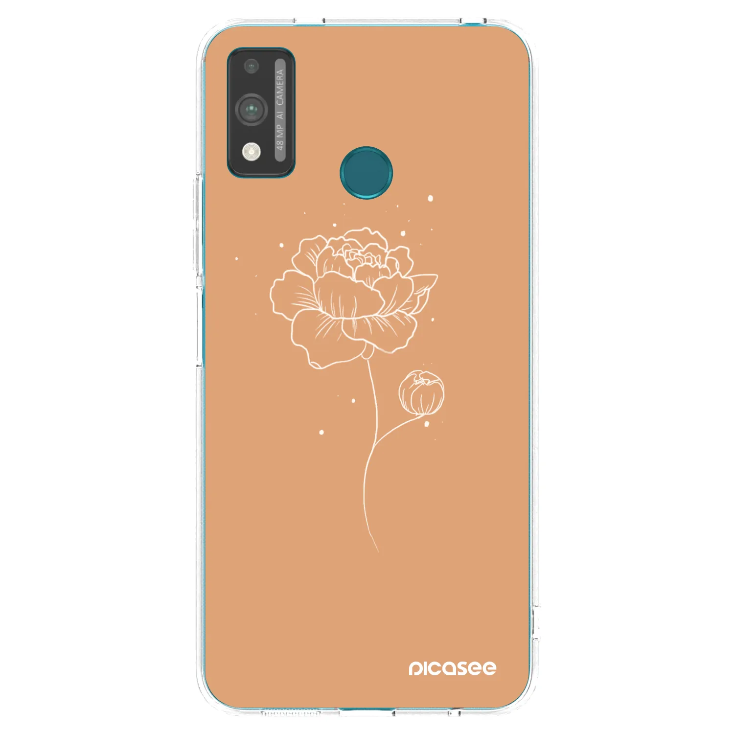 Picasee silikonska prozirna maskica za Honor 9X Lite - Peonies