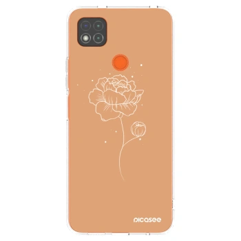 Picasee silikonska prozirna maskica za Xiaomi Redmi 9C - Peonies