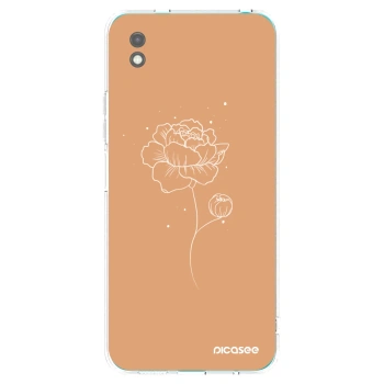 Picasee crna silikonska maskica za Xiaomi Redmi 9A - Peonies
