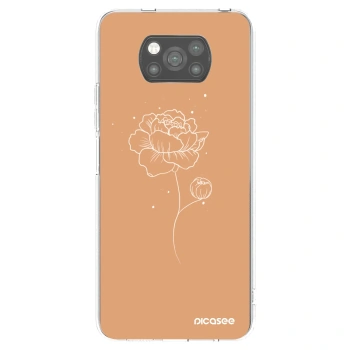 Picasee crna silikonska maskica za Xiaomi Poco X3 - Peonies