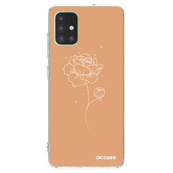 Picasee silikonska prozirna maskica za Samsung Galaxy M51 M515F - Peonies