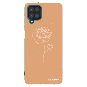 Picasee silikonska prozirna maskica za Samsung Galaxy A12 A125F - Peonies