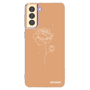 Picasee silikonska prozirna maskica za Samsung Galaxy S21+ 5G G996F - Peonies