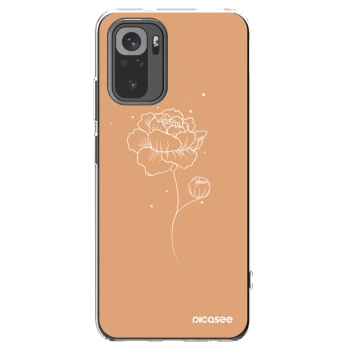 Picasee silikonska prozirna maskica za Xiaomi Redmi Note 10S - Peonies