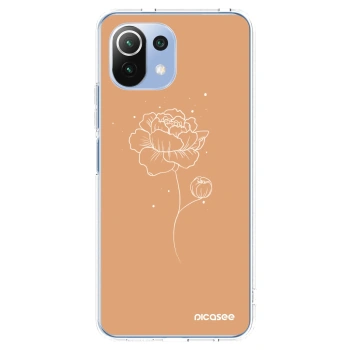 Picasee silikonska prozirna maskica za Xiaomi Mi 11 Lite - Peonies