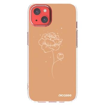 Picasee silikonska prozirna maskica za Apple iPhone 13 - Peonies