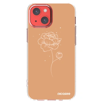 Picasee silikonska prozirna maskica za Apple iPhone 13 mini - Peonies