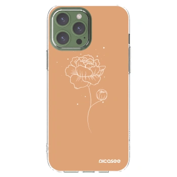 Picasee silikonska prozirna maskica za Apple iPhone 13 Pro Max - Peonies
