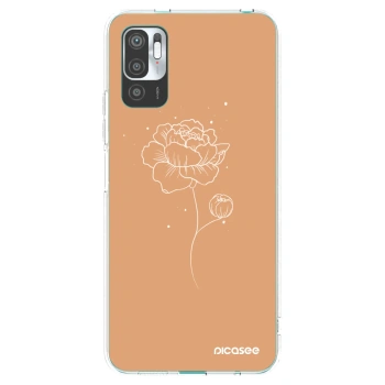 Picasee silikonska prozirna maskica za Xiaomi Redmi Note 10 5G - Peonies
