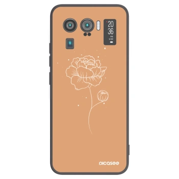 Picasee crna silikonska maskica za Xiaomi Mi 11 Ultra - Peonies