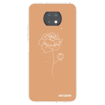 Picasee silikonska prozirna maskica za Xiaomi Redmi Note 9T - Peonies