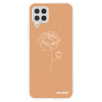 Picasee silikonska prozirna maskica za Samsung Galaxy A22 A225F 4G - Peonies