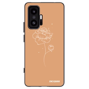 Picasee crna silikonska maskica za Xiaomi 11T Pro - Peonies