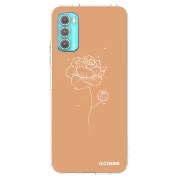 Picasee silikonska prozirna maskica za Motorola Moto G60 - Peonies