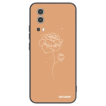 Picasee crna silikonska maskica za Vivo Y72 5G - Peonies