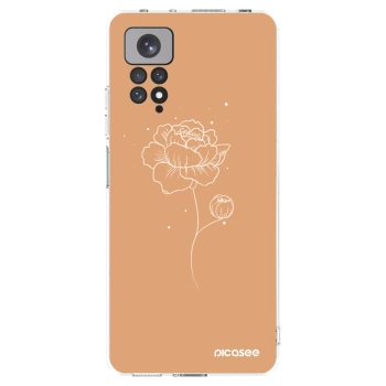 Picasee silikonska prozirna maskica za Xiaomi Redmi Note 11 - Peonies
