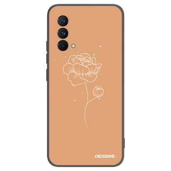 Picasee crna silikonska maskica za Realme GT Master Edition 5G - Peonies